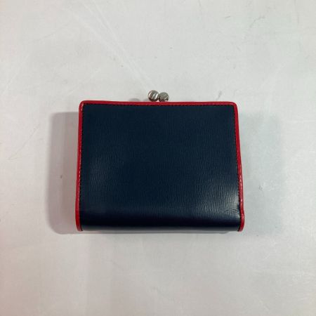  agnes b アニエスベ ２つ折り財布 がま口 EW04-01 ブラック×レッド x レッド