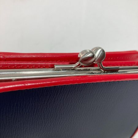  agnes b アニエスベ ２つ折り財布 がま口 EW04-01 ブラック×レッド x レッド