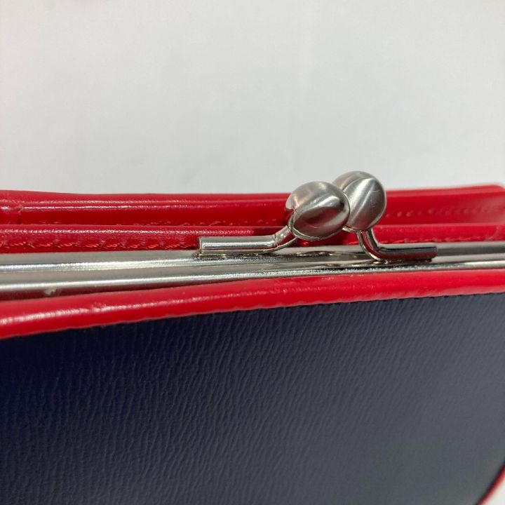 優誠Mam★ 専用　agnis b. 黒 赤 二つ折り財布 agnes b アニエスベ 2つ折り財布 がま口 EW04-01 ブラック