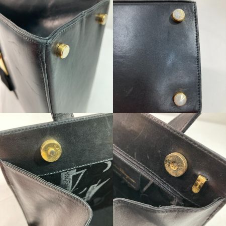  Ferragamo フェラガモ ハンドバッグ ヴァラリボン BA214178 ブラック x ゴールド ショルダーストラップ欠品