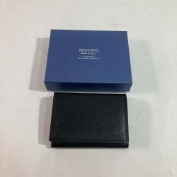 ◎◎ MAININI×BEAMS LIGHTS 財布 ３つ折り ブラック x グレー Aランク