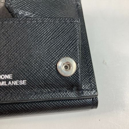  MAININI×BEAMS LIGHTS 財布 ３つ折り ブラック x グレー