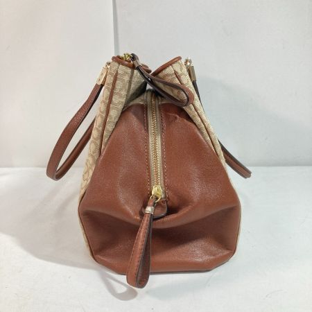  COACH コーチ ハンドバッグ F27902 ベージュ x ベージュ x ゴールド マディソンオプアート シグネチャー レディース