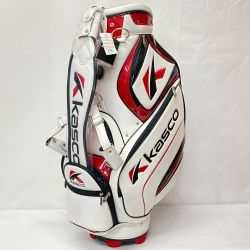◎◎ kasco キャスコ プロモデル キャディバッグ 9型 47インチ対応 6分割 5.5kg ホワイト KS-074 Sランク