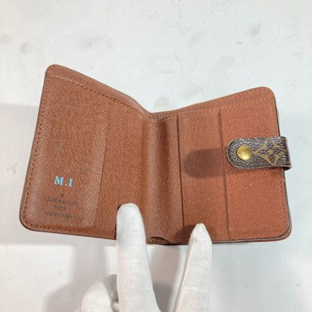  LOUIS VUITTON ルイヴィトン モノグラム コンパクトジップ  M61667 財布 イニシャル入り