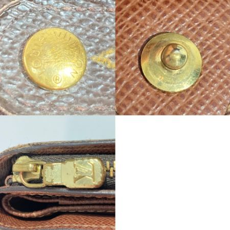  LOUIS VUITTON ルイヴィトン モノグラム コンパクトジップ  M61667 財布 イニシャル入り