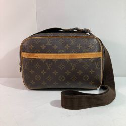◎◎ LOUIS VUITTON ルイヴィトン ショルダーバッグ モノグラム リポーターPM M45254 ブラウン x ゴールド Cランク