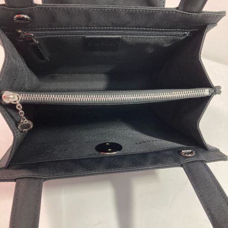  BVLGARI ブルガリ ハンドバッグ  ブラック x シルバー