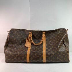 ◎◎ LOUIS VUITTON ルイヴィトン モノグラム キーポル60 ボストンバッグ トラベルバッグ M41422 ブラウン x ゴールド Bランク
