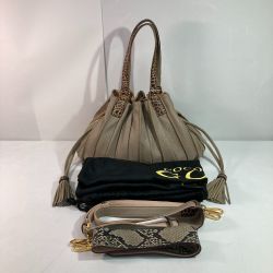 ◎◎ COCOCELUX GOLD 3WAYバッグ ハンドバッグ ショルダーバッグ ベージュ x ピンク Bランク