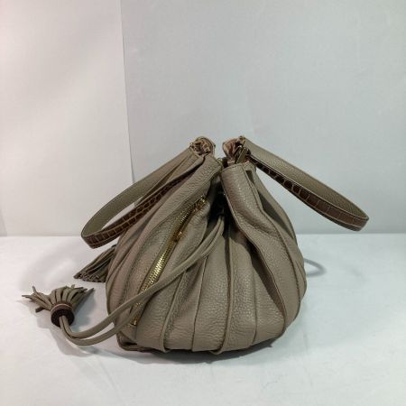  COCOCELUX GOLD 3WAYバッグ ハンドバッグ ショルダーバッグ ベージュ x ピンク