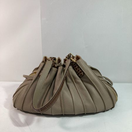  COCOCELUX GOLD 3WAYバッグ ハンドバッグ ショルダーバッグ ベージュ x ピンク