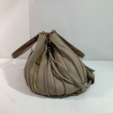  COCOCELUX GOLD 3WAYバッグ ハンドバッグ ショルダーバッグ ベージュ x ピンク