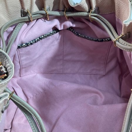  COCOCELUX GOLD 3WAYバッグ ハンドバッグ ショルダーバッグ ベージュ x ピンク