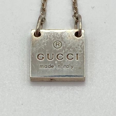  GUCCI グッチ ロゴスクエアプレートネックレス SILVER925 箱・布袋付