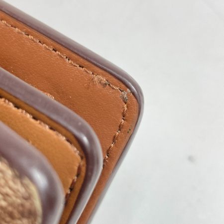  COACH コーチ 二つ折り財布 F54023 ベージュ×ブラウン x ブラウン シグネチャー レディース