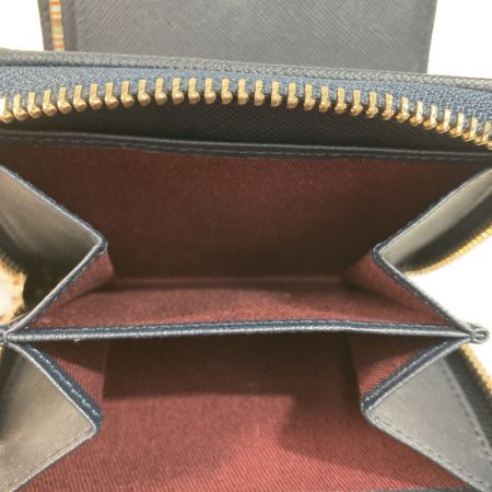  Paul Smith ポールスミス ジップストローグレイン2 PSC783 ネイビー 二つ折り財布 牛革