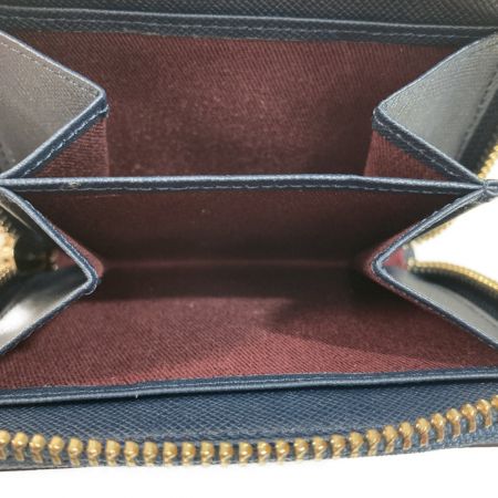  Paul Smith ポールスミス ジップストローグレイン2 PSC783 ネイビー 二つ折り財布 牛革