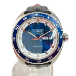◎◎ HAMILTON ハミルトン Pan Europ パンユーロ H354050 ブルー 自動巻き Bランク