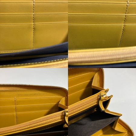  GUCCI グッチ ディアマンテ 長財布 ラウンドファスナー 354487・2184 イエロー x ブラウン x シルバー