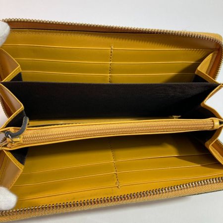  GUCCI グッチ ディアマンテ 長財布 ラウンドファスナー 354487・2184 イエロー x ブラウン x シルバー