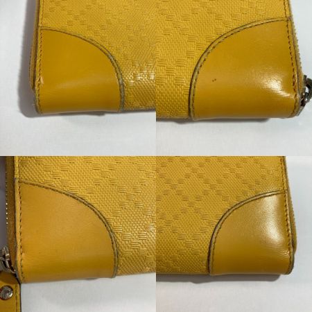  GUCCI グッチ ディアマンテ 長財布 ラウンドファスナー 354487・2184 イエロー x ブラウン x シルバー