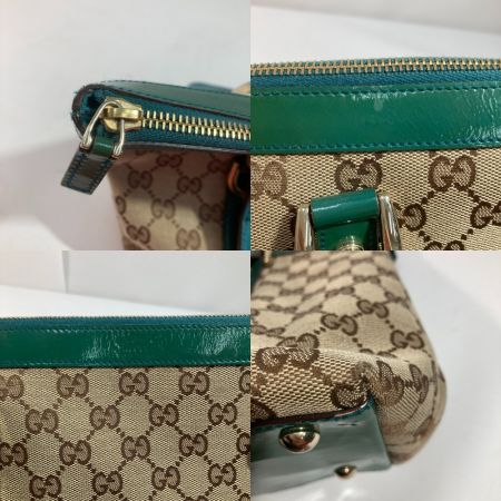  GUCCI グッチ トートバッグ 141470 ベージュ×グリーン x ベージュ x ゴールド