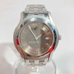 ◎◎ GUCCI グッチ Gクラス 5500XL/YA055215 ブラウン クォーツ 腕時計 Bランク