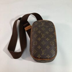 ◎◎ LOUIS VUITTON ルイヴィトン モノグラム ポシェット・ガンジュ ウエストポーチ M51870 ショルダーバッグ ウエストバッグ Bランク