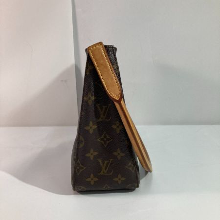  LOUIS VUITTON ルイヴィトン モノグラム ルーピングMM ショルダーバッグ M51146 ブラウン x ゴールド ハンドバッグ