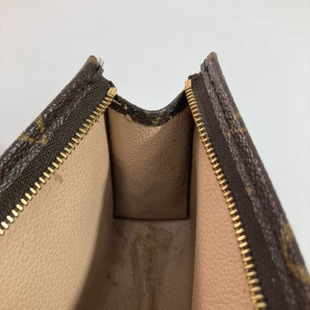  LOUIS VUITTON ルイヴィトン モノグラム ポシェット トワレット15 化粧ポーチ M47546 ブラウン x ゴールド コスメポーチ
