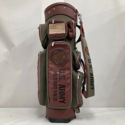 ◎◎ アーミーベースコレクション キャディバッグ US ARMY 9.5型 3.7kg 5分割 オリーブ 口枠仕切りに破損有 Cランク