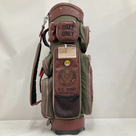  アーミーベースコレクション キャディバッグ US ARMY 9.5型 3.7kg 5分割 オリーブ 口枠仕切りに破損有
