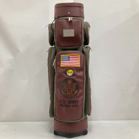  アーミーベースコレクション キャディバッグ US ARMY 9.5型 3.7kg 5分割 オリーブ 口枠仕切りに破損有