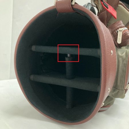  アーミーベースコレクション キャディバッグ US ARMY 9.5型 3.7kg 5分割 オリーブ 口枠仕切りに破損有