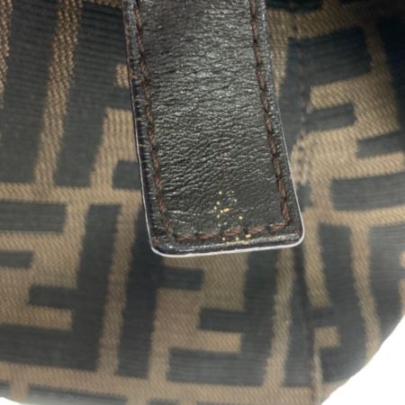  FENDI フェンディ ズッカ ワンショルダーバッグ 2348 26325-003 ブラウン x シルバー ビス欠け