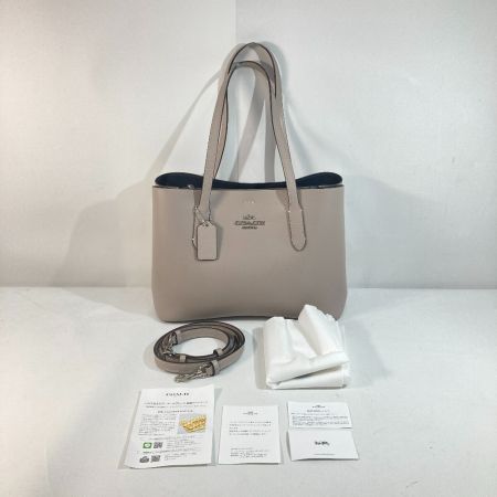  COACH コーチ 2WAYバッグ F48733 グレー x ミッドナイト レザートートバッグ  ハンドバッグ ショルダーバッグ