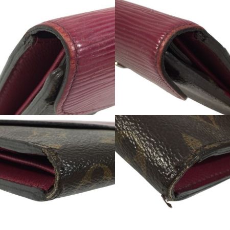  LOUIS VUITTON ルイヴィトン モノグラム ポルトフォイユ マリールーロン  M60498 3つ折長財布 レザー フューシャ
