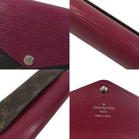  LOUIS VUITTON ルイヴィトン モノグラム ポルトフォイユ マリールーロン  M60498 3つ折長財布 レザー フューシャ