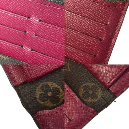 LOUIS VUITTON ルイヴィトン モノグラム ポルトフォイユ マリールーロン  M60498 3つ折長財布 レザー フューシャ