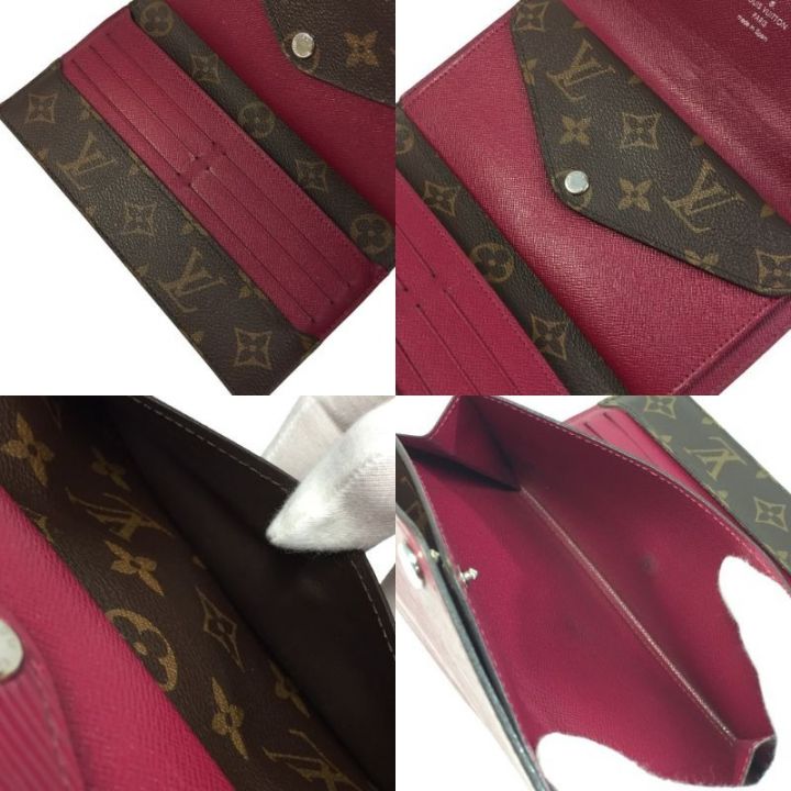 LOUIS VUITTON ルイヴィトン モノグラム ポルトフォイユ マリールーロン M60498 3つ折長財布 レザー  フューシャ｜中古｜なんでもリサイクルビッグバン