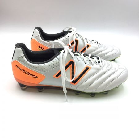  NEW BALANCE ニュー・バランス 442 PRO HG ウィズ：D ホワイト×オレンジ　サイズ26.5ｃｍ サッカースパイク　中古品