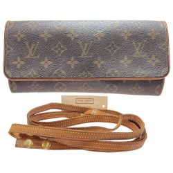 ◎◎ LOUIS VUITTON ルイヴィトン モノグラム ポシェットツインGM M51852 ショルダーバッグ ウエストポーチ Cランク