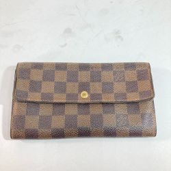 ◎◎ LOUIS VUITTON ルイヴィトン ダミエ ポシェット・ポルト・モネ・クレディ N61725 長財布 Cランク