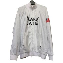 ◎◎ PEARLYGATES パーリーゲイツ  フルジップアップ ブルゾン ホワイト サイズ5 星条旗モチーフ Cランク