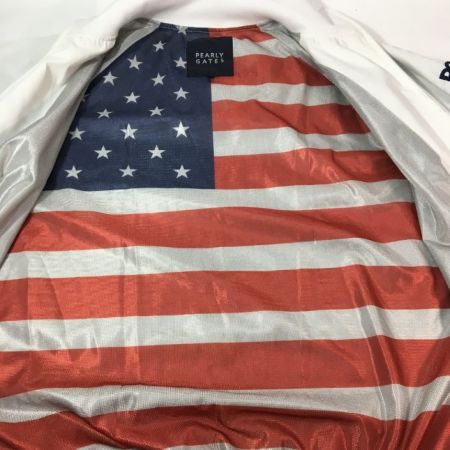  PEARLYGATES パーリーゲイツ  フルジップアップ ブルゾン ホワイト サイズ5 星条旗モチーフ
