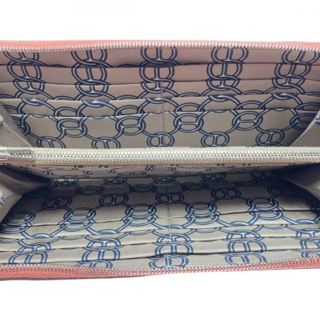  HERMES エルメス ラウンドファスナー 長財布 アザップ ロング シルクイン ピンク x シルバー金具 Sｌ□Q