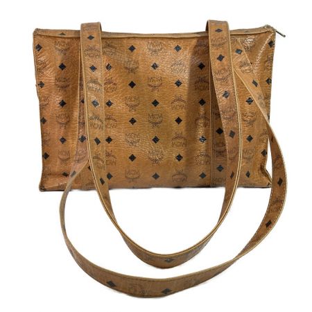  MCM エムシーエム トートバッグ ブラウン x ブラック x ゴールド