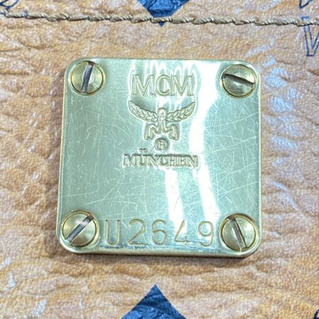  MCM エムシーエム トートバッグ ブラウン x ブラック x ゴールド