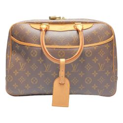 ◎◎ LOUIS VUITTON ルイヴィトン モノグラム ボーリング・ヴァニティ M47270 ブラウン ハンドバッグ ドーヴィル Aランク